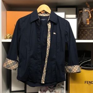 BURBERRY BUTTON UP TOP